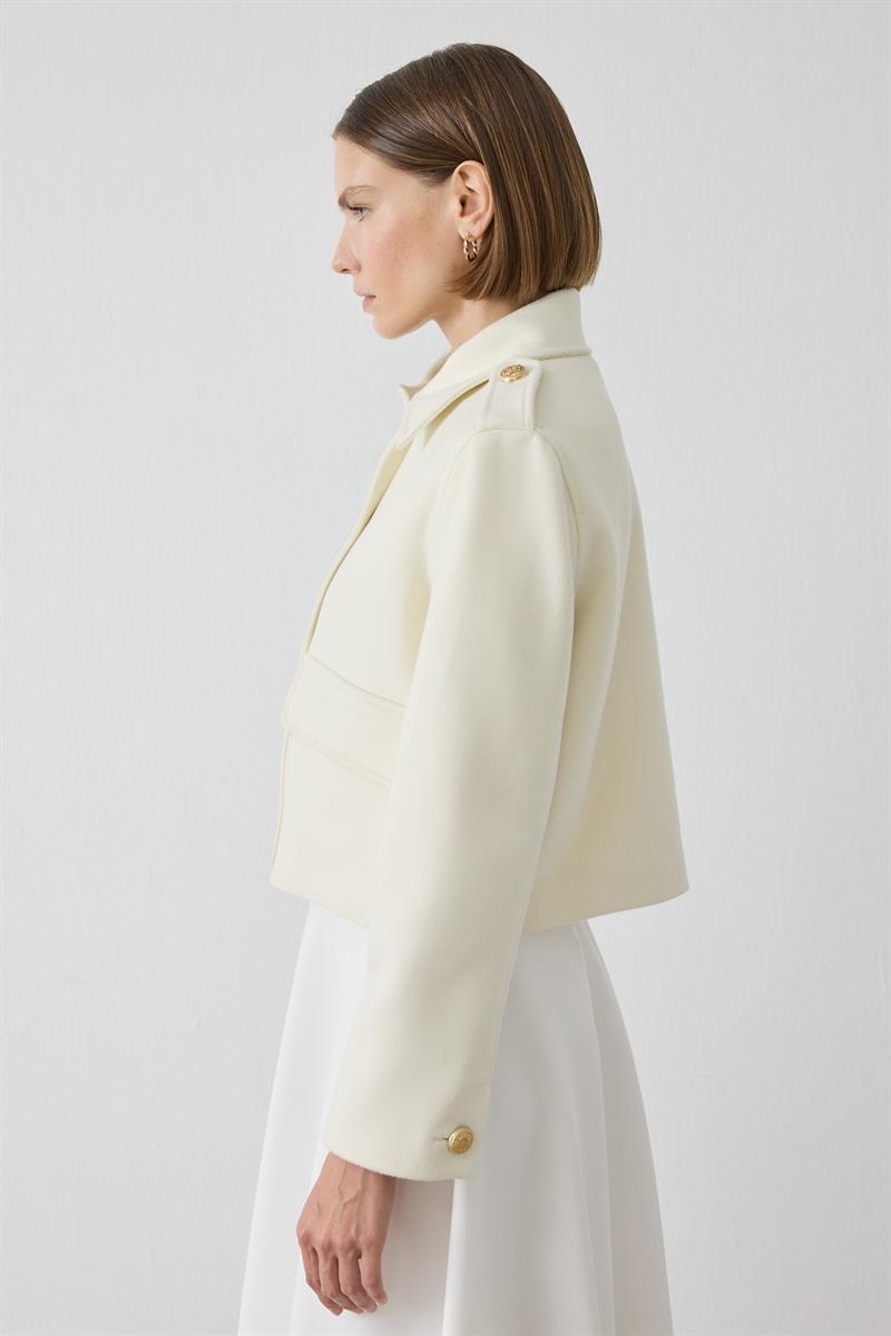 SİENA KAŞE CEKET BEYAZ