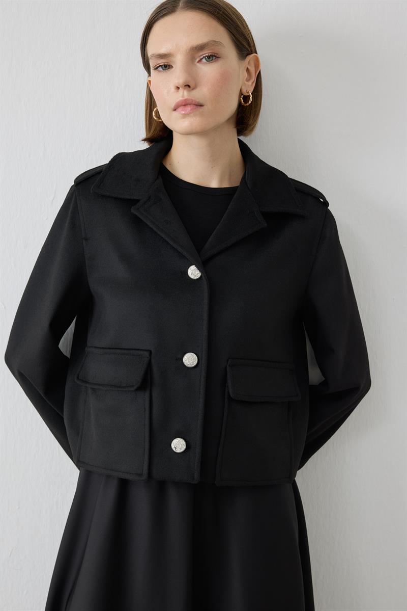 SİENA KAŞE CEKET SİYAH