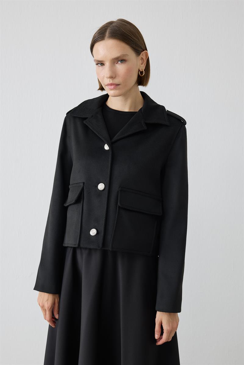 SİENA KAŞE CEKET SİYAH