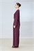 SILVA VISCOSE PLEAT DETAIL PANTS SET BURGUNDY
