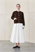 SILVER CUFF DETAIL KNITWEAR CARDIGAN BROWN