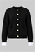 SILVER CUFF DETAIL KNITWEAR CARDIGAN BLACK
