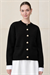 SILVER CUFF DETAIL KNITWEAR CARDIGAN BLACK