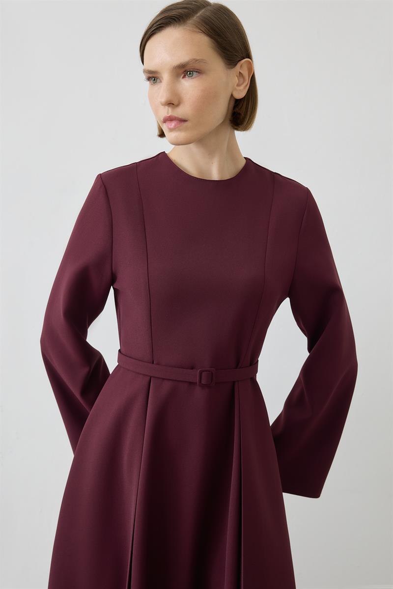 SİNA ELBİSE BORDO