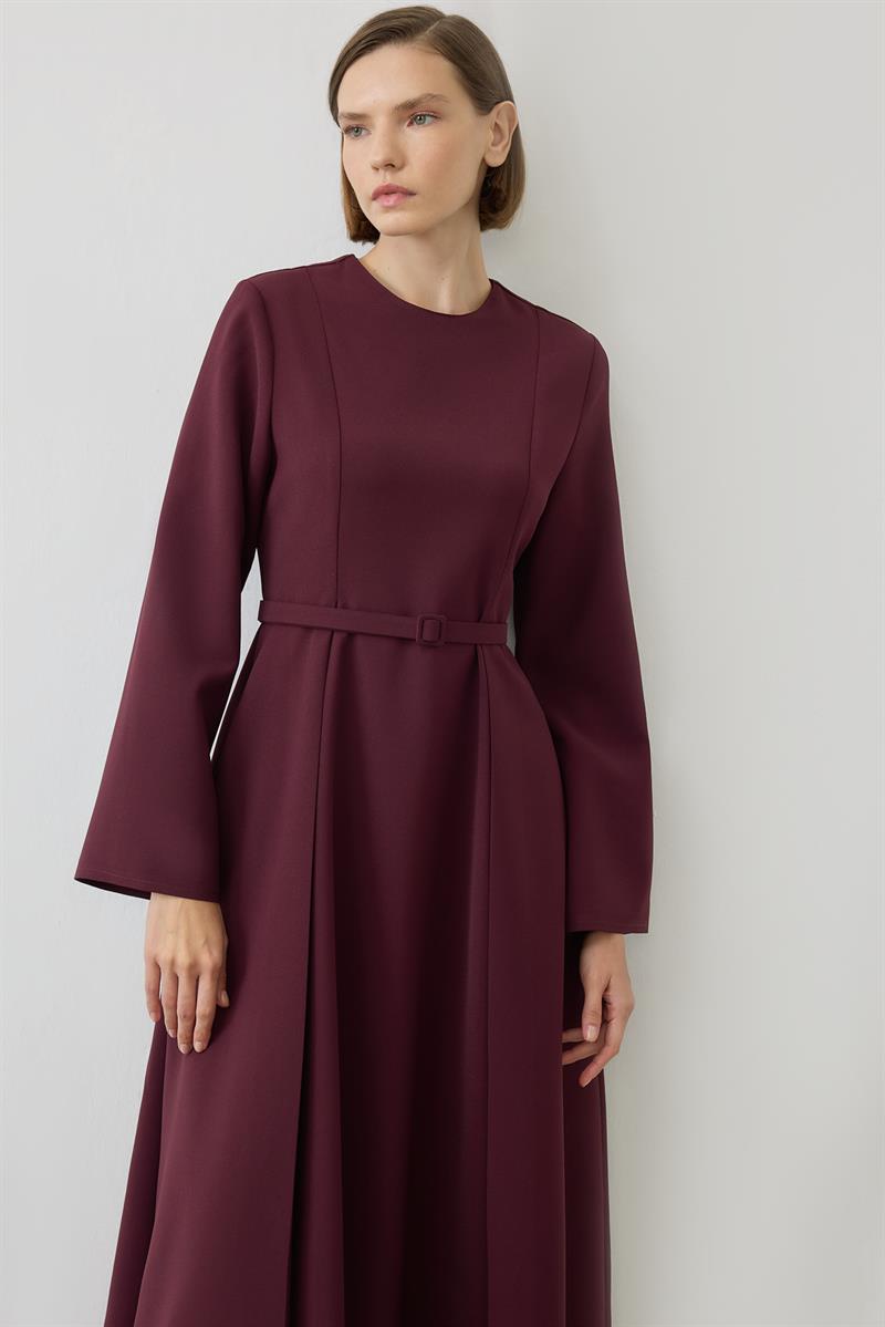 SİNA ELBİSE BORDO