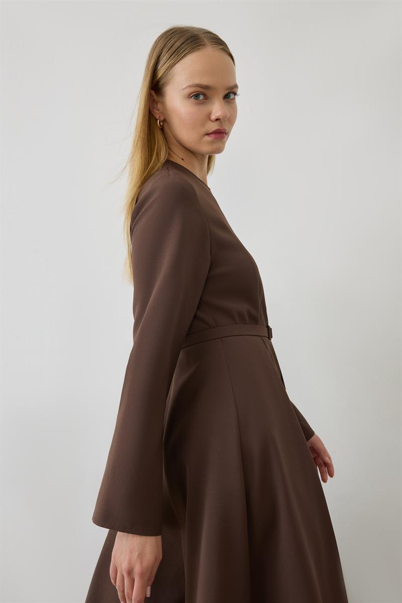 SİNA ELBİSE KAHVERENGİ