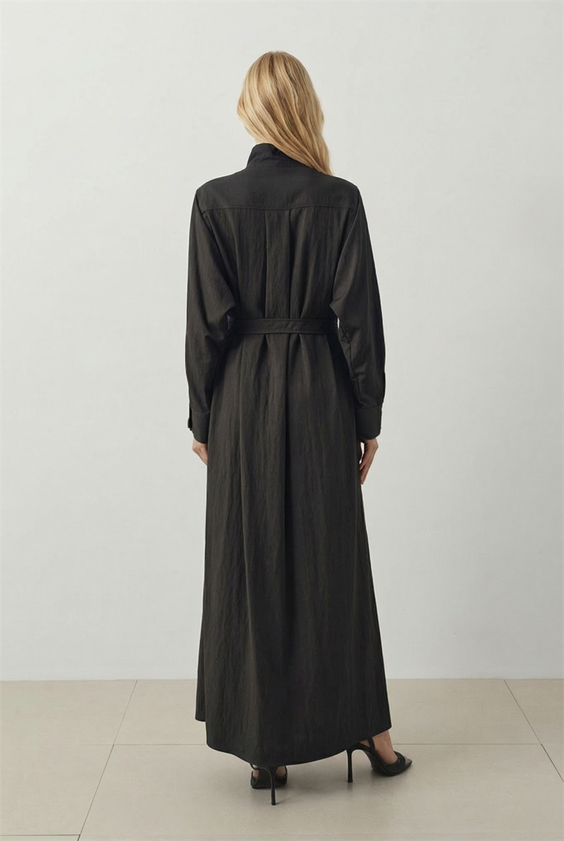 STELA TENSEL ÇITÇIT DETAYLI ELBİSE SİYAH