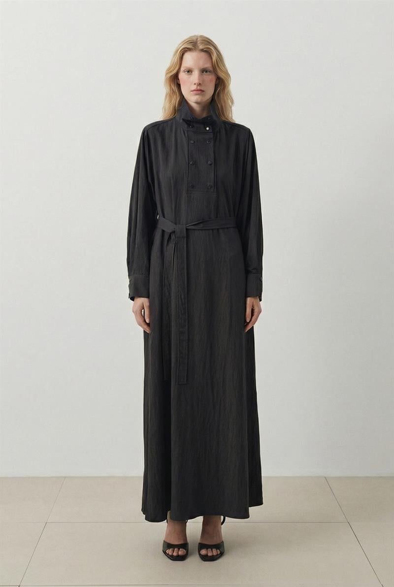 STELA TENSEL ÇITÇIT DETAYLI ELBİSE SİYAH