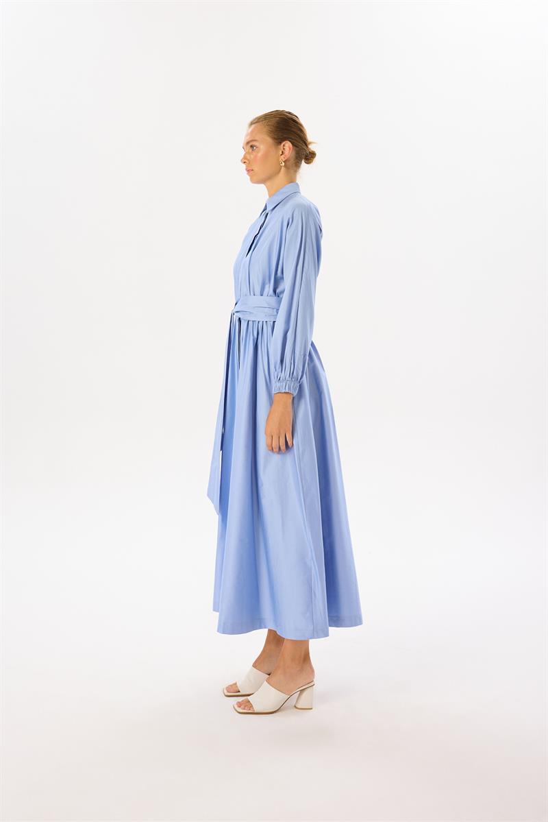 STİLA KOTON ELBİSE BEBE MAVİ