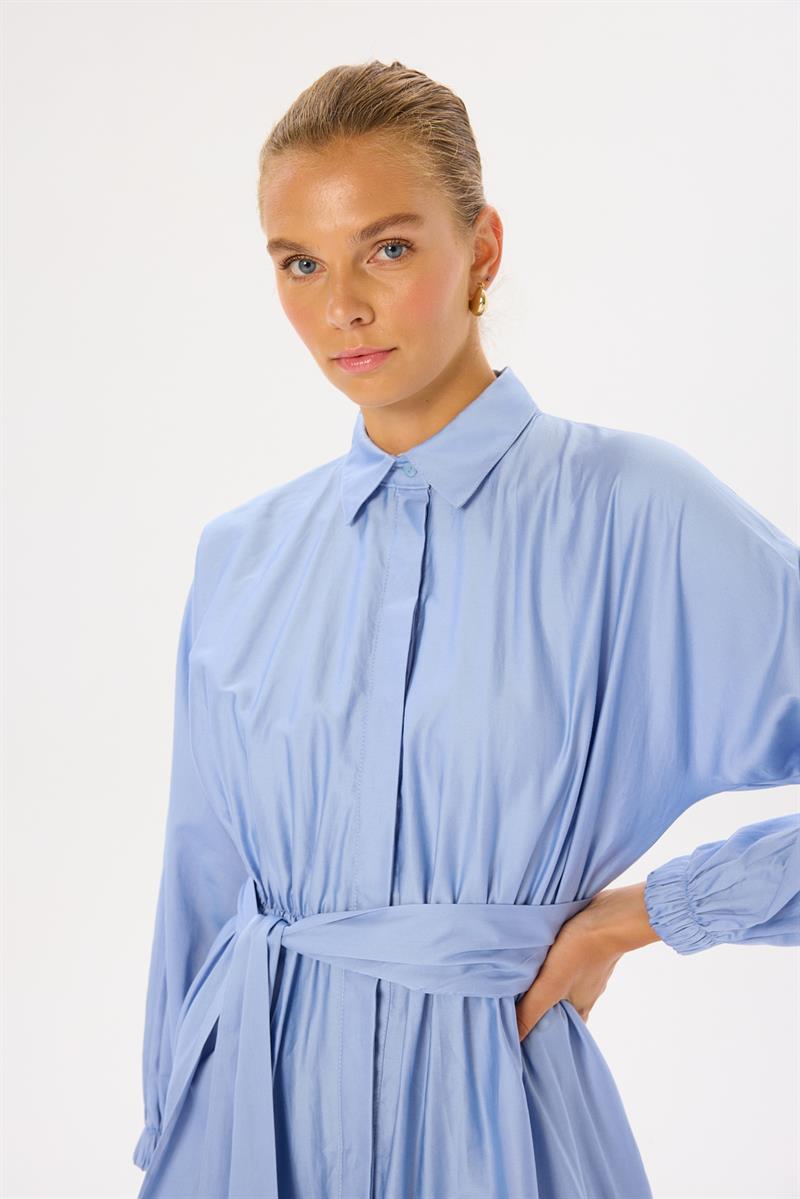 STİLA KOTON ELBİSE BEBE MAVİ