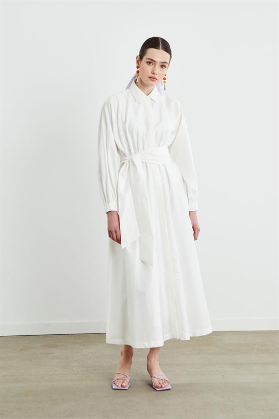 STILA COTTON DRESS WHITE