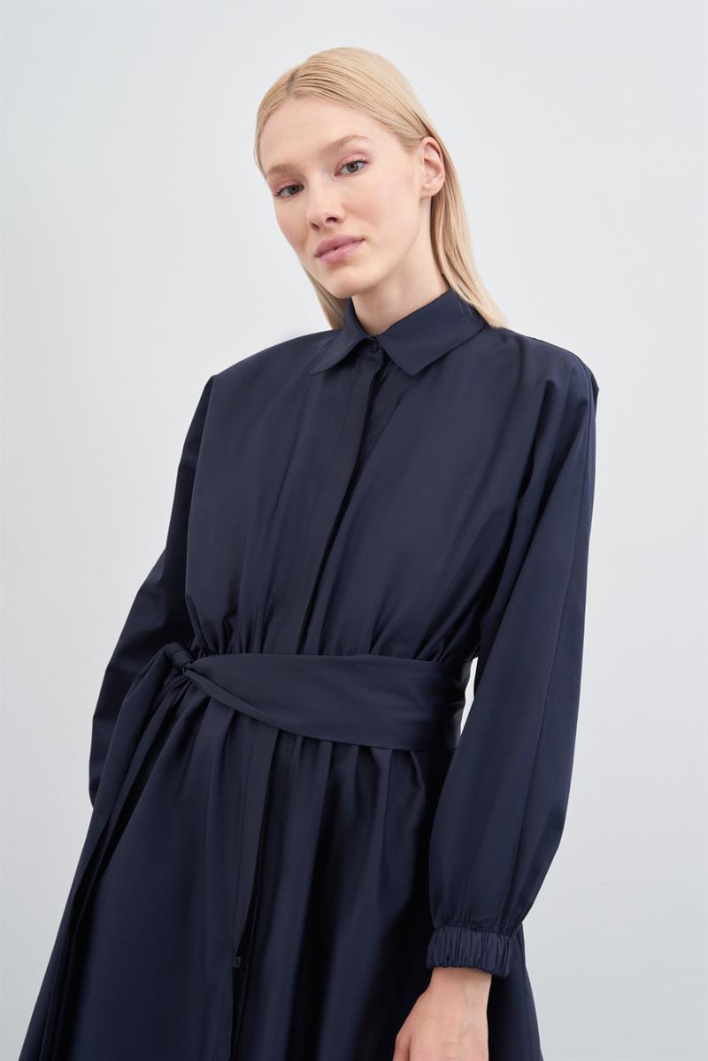 STİLA KOTON ELBİSE LACİVERT