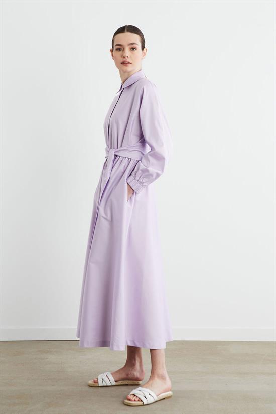 STİLA KOTON ELBİSE LİLA