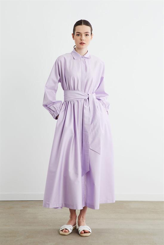 STİLA KOTON ELBİSE LİLA