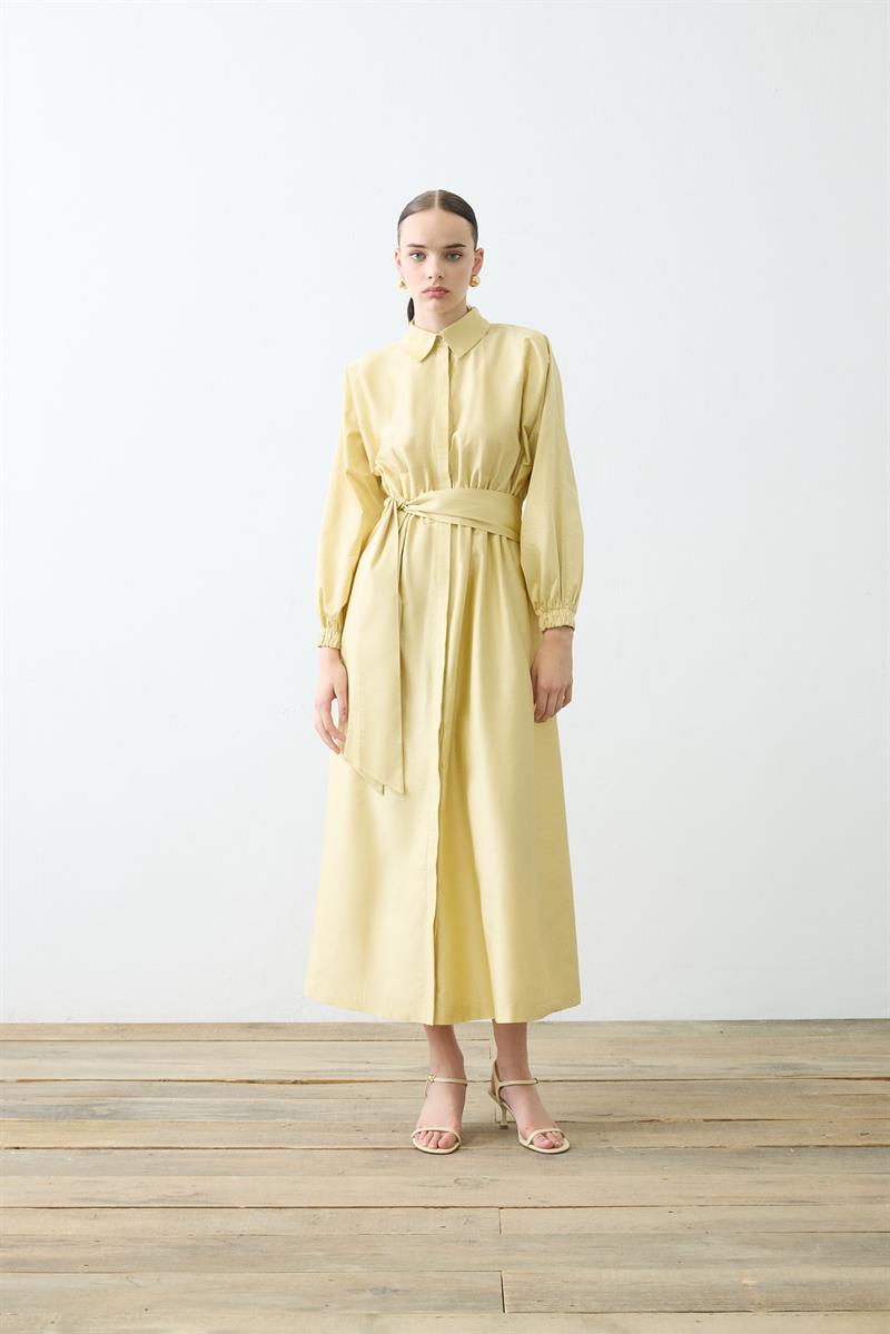 STİLA KOTON ELBİSE SARI