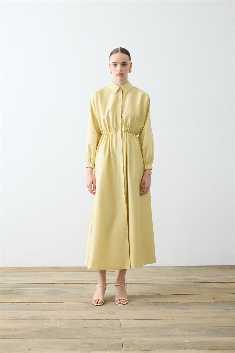 STİLA KOTON ELBİSE SARI