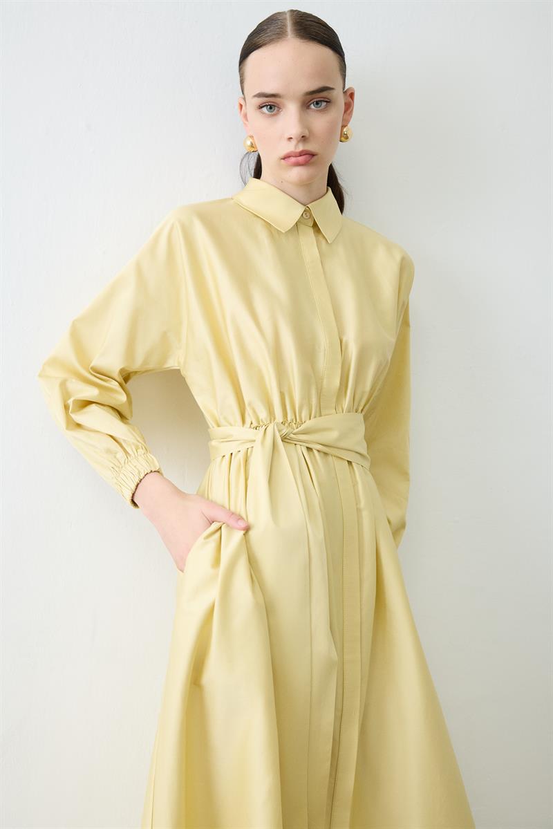 STİLA KOTON ELBİSE SARI