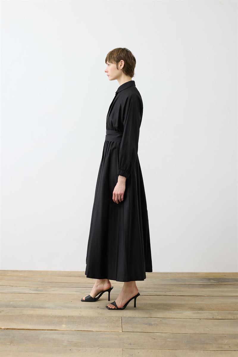 STİLA KOTON ELBİSE SİYAH