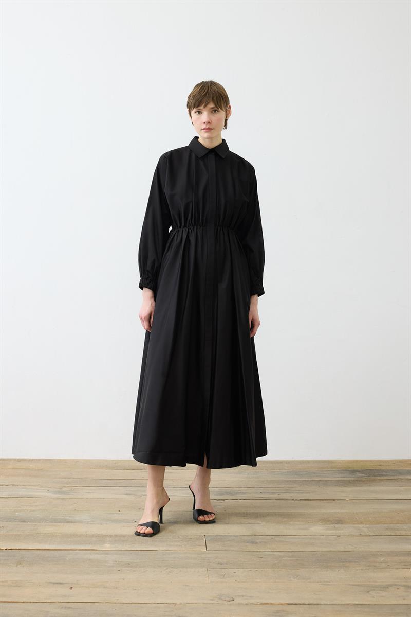 STİLA KOTON ELBİSE SİYAH