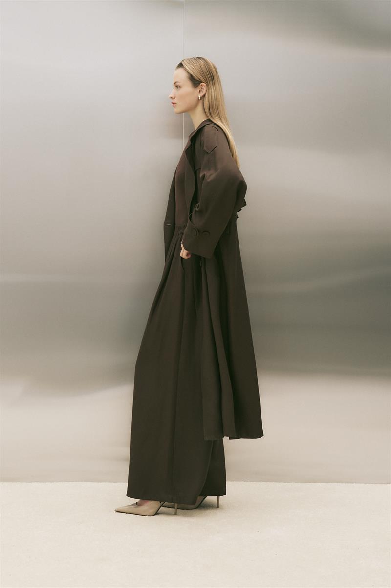 TORİNO TENSEL TRENÇKOT KAHVE