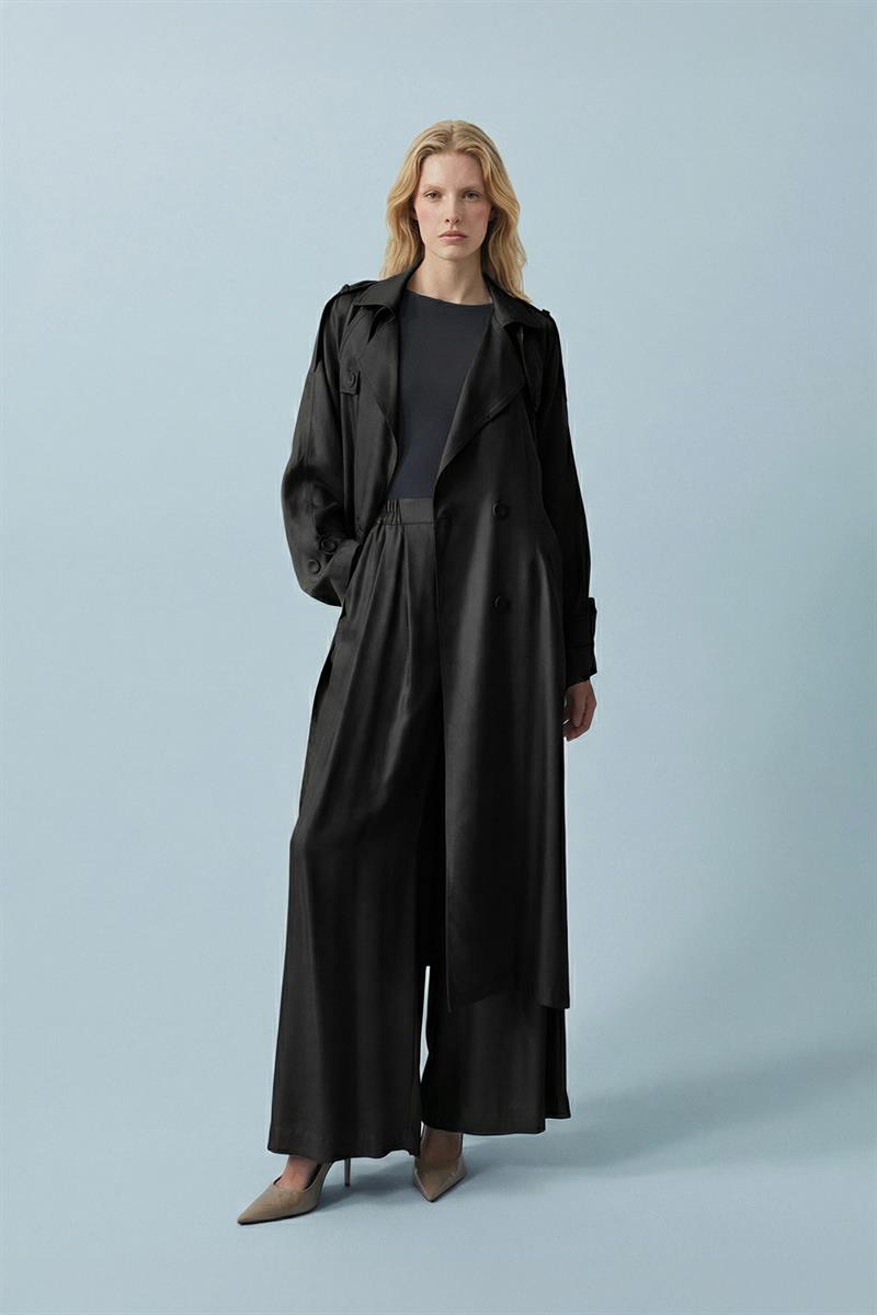 TORİNO TENSEL TRENÇKOT SİYAH