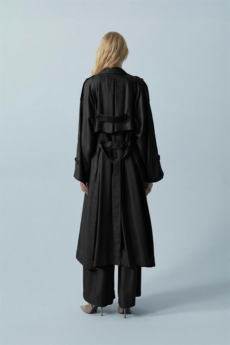 TORİNO TENSEL TRENÇKOT SİYAH