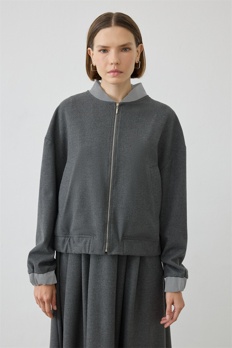 VALLE BOMBER CEKET ELBİSE TAKIM ANTRASİT