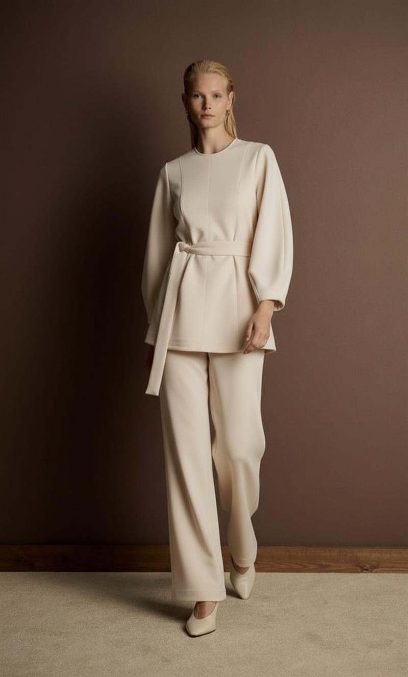 VELAR SCUBA PANTOLONLU TAKIM VANİLYA