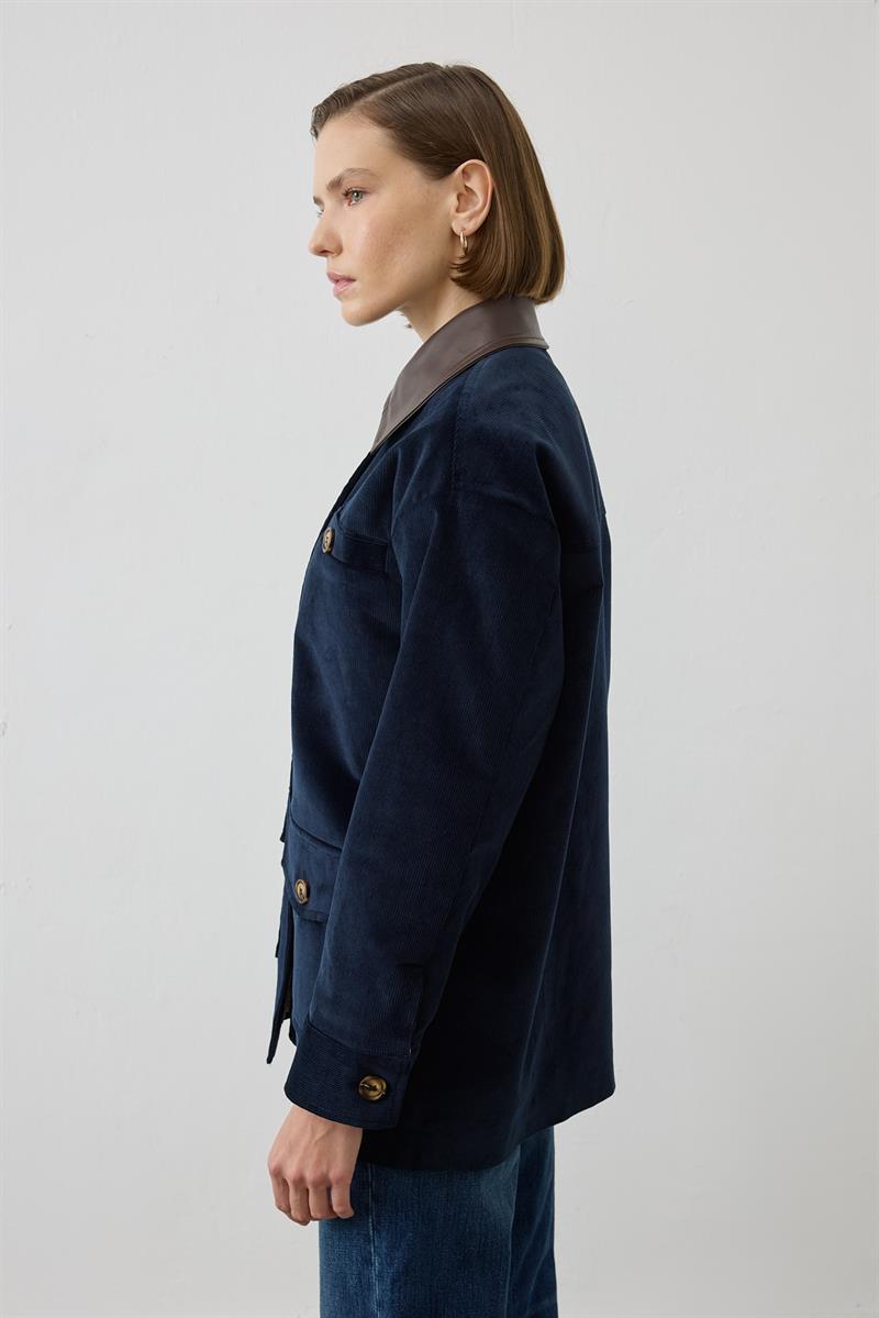 VELVET KADİFE CEKET LACİVERT