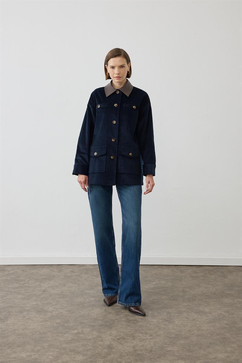 VELVET KADİFE CEKET LACİVERT