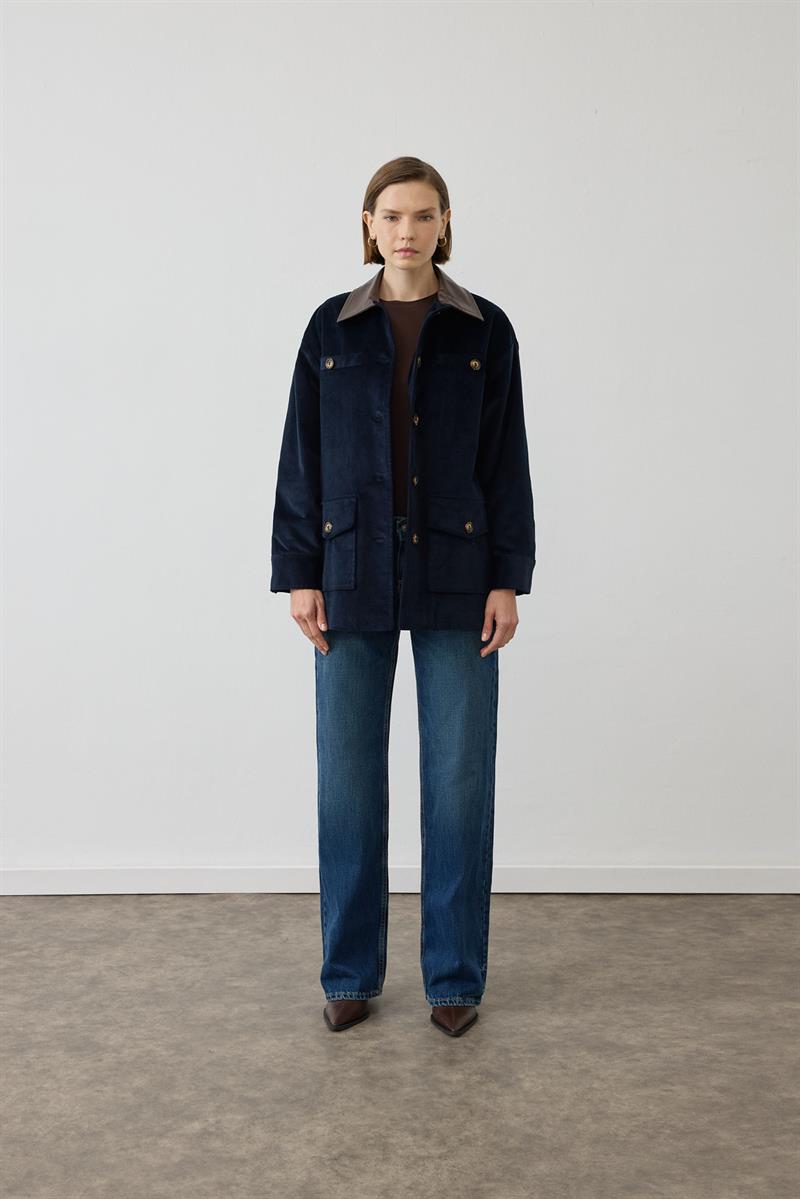 VELVET KADİFE CEKET LACİVERT