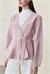 VERA ÇELİK ÖRME PEPLUM HIRKA PUDRA