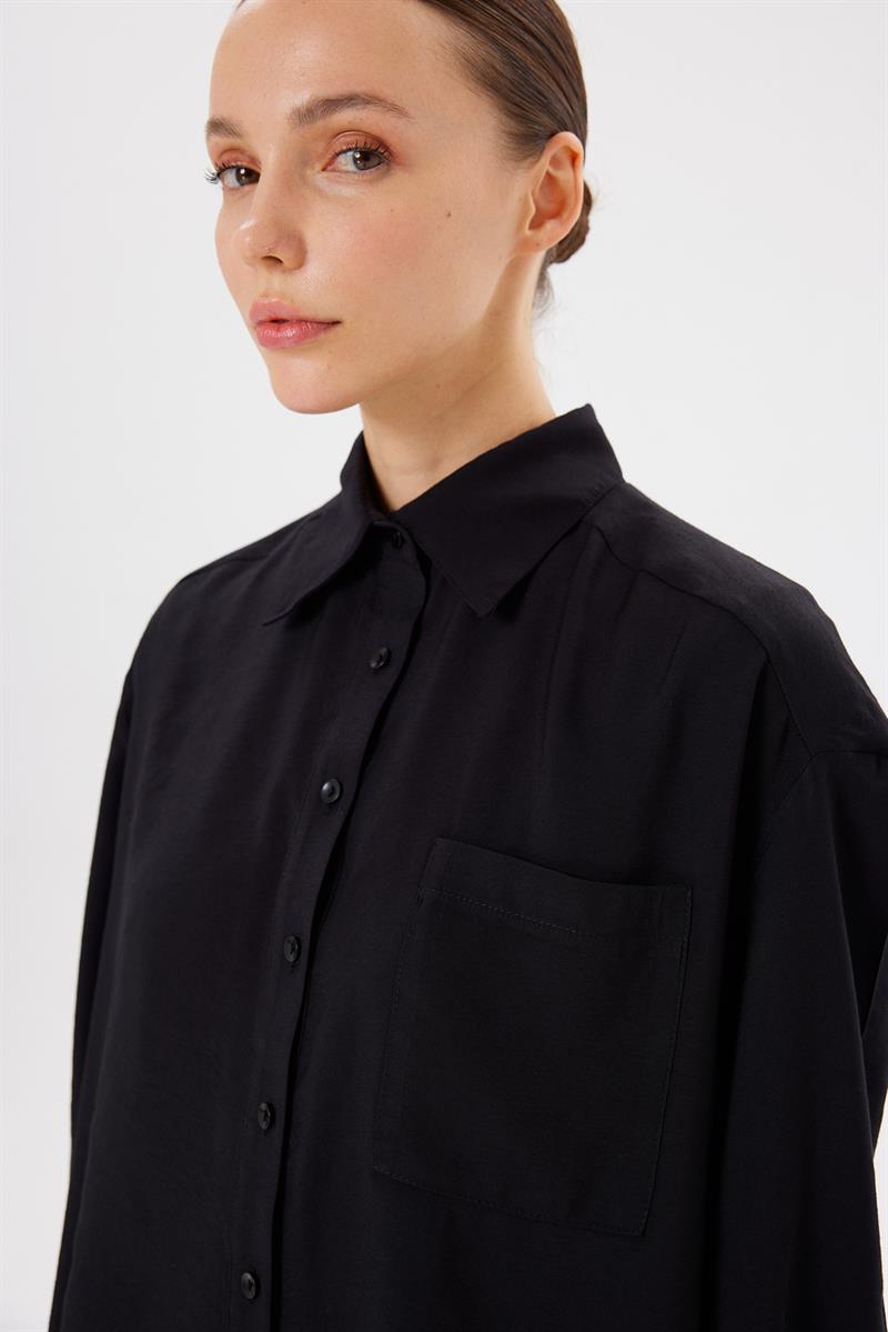 VERA VİSKON PANTOLONLU TAKIM SİYAH