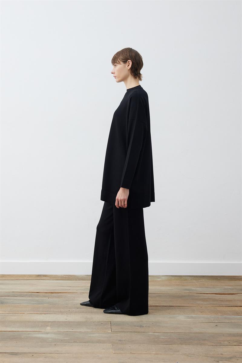 VOLETA KNIT PANTS SET BLACK