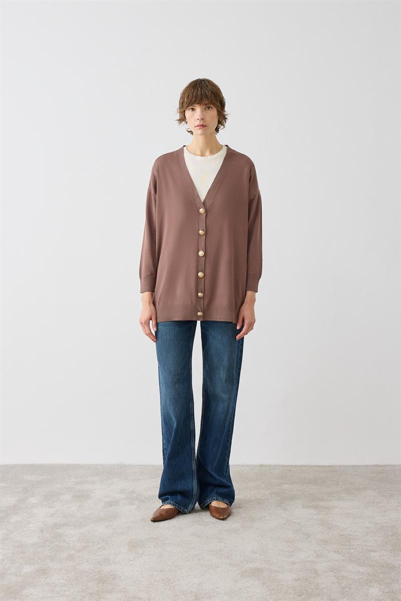 VOLETA MERSERİZE VISKON TRIKO KOLEJ HIRKA KAHVE