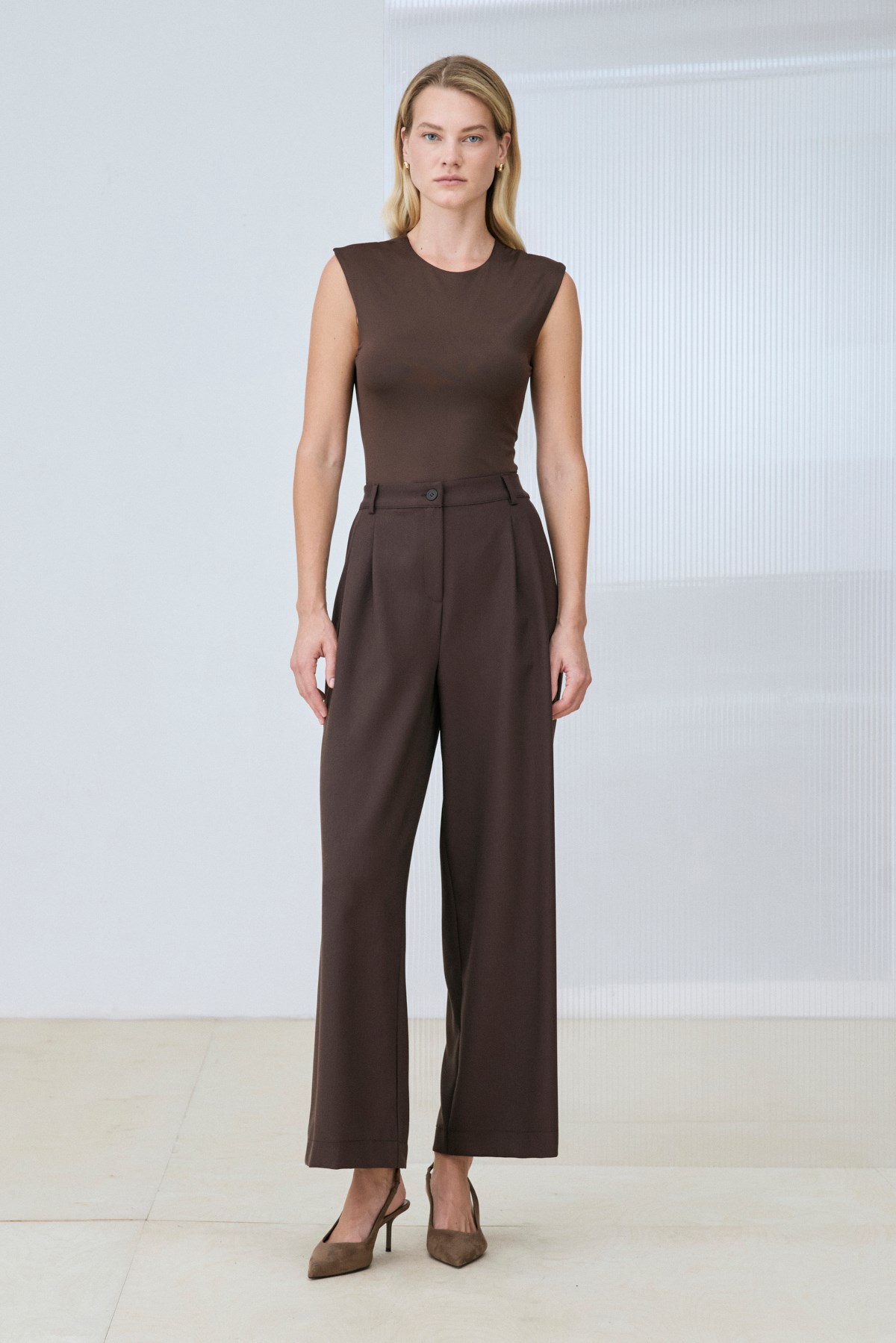 BLANCA PANTOLON KAHVE