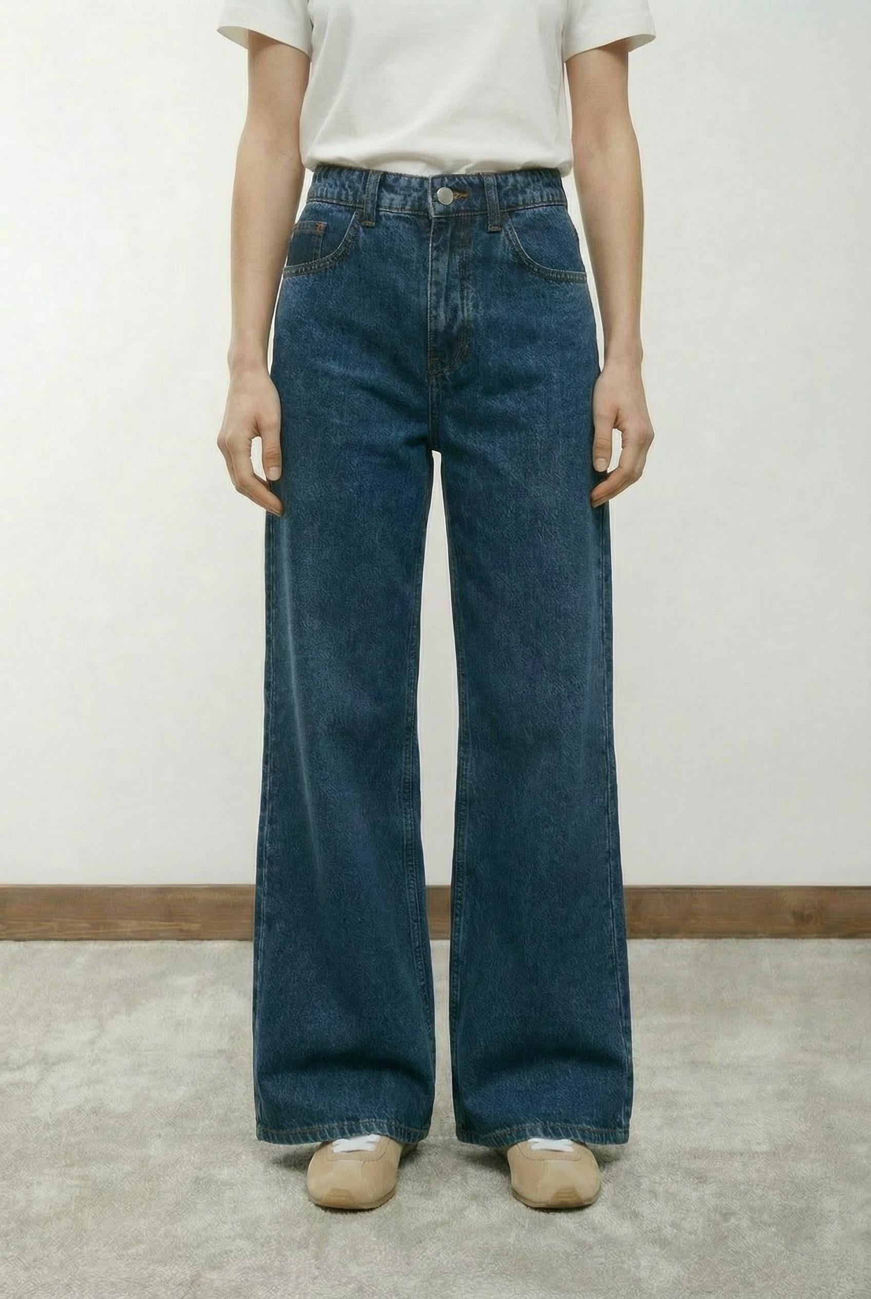CLARA BOL FORM DENİM PANTOLON LACİVERT