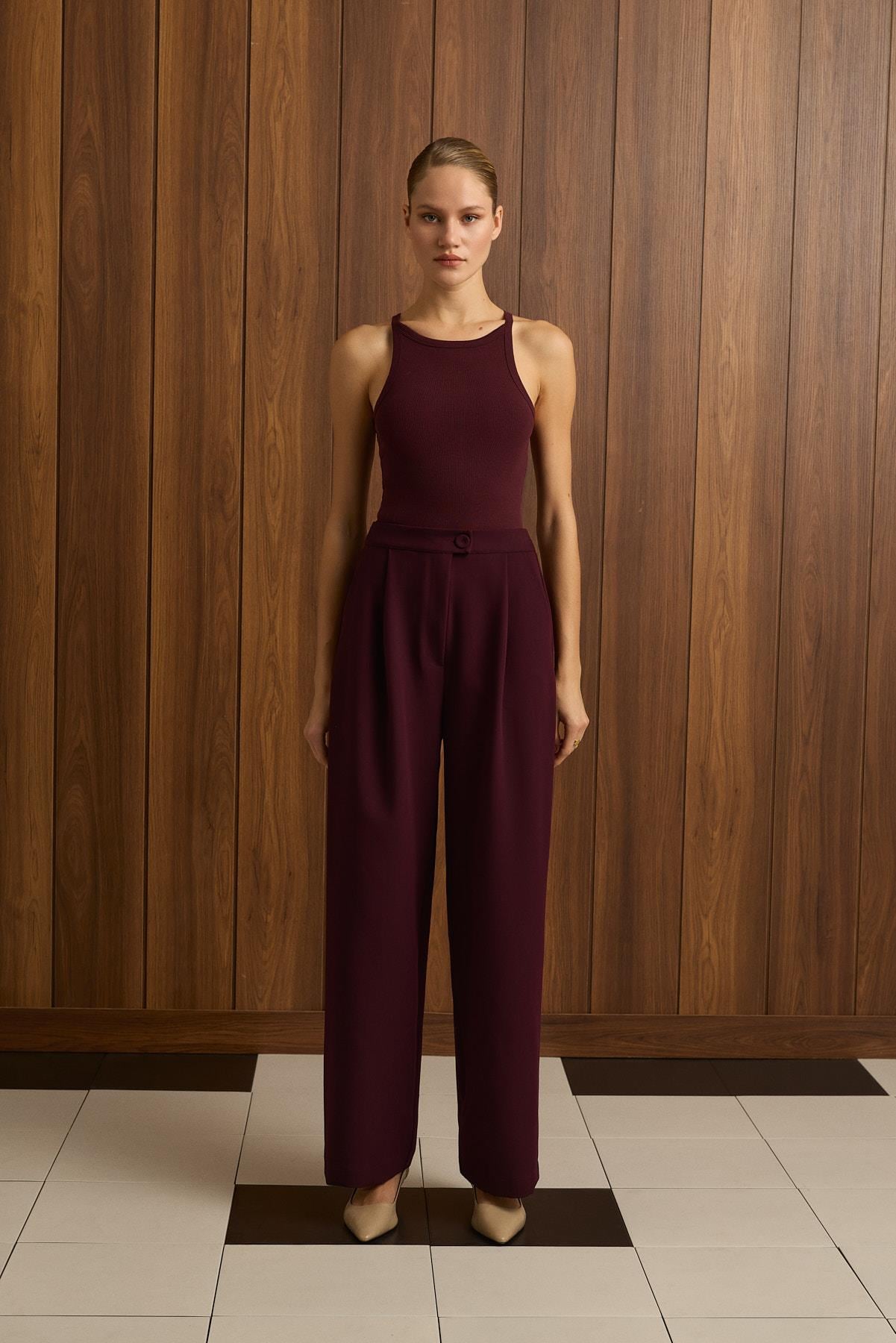 DORE PALAZZO PANTOLON BORDO