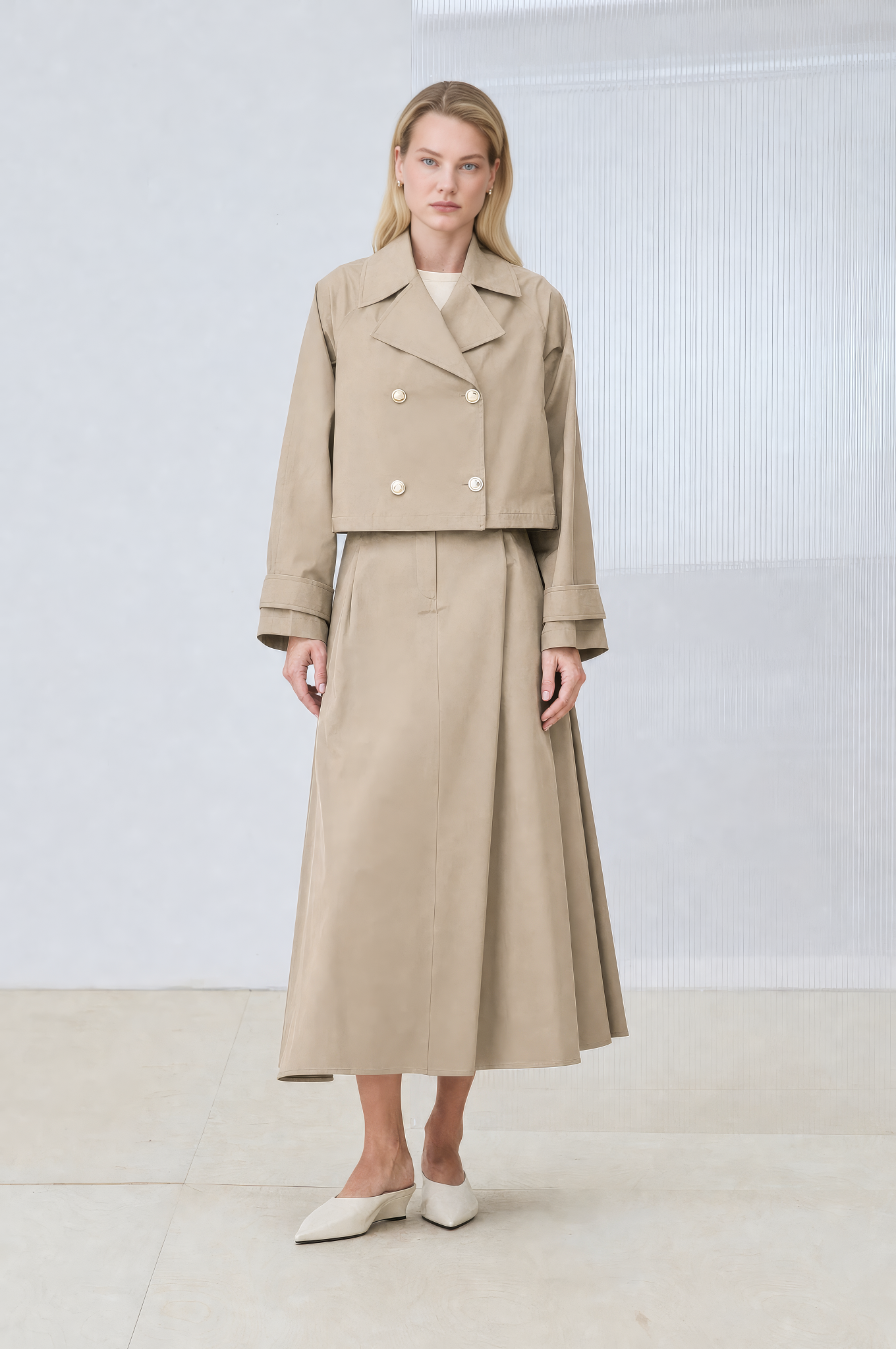 GOLD SPORTS TRENCH COAT CAMEL