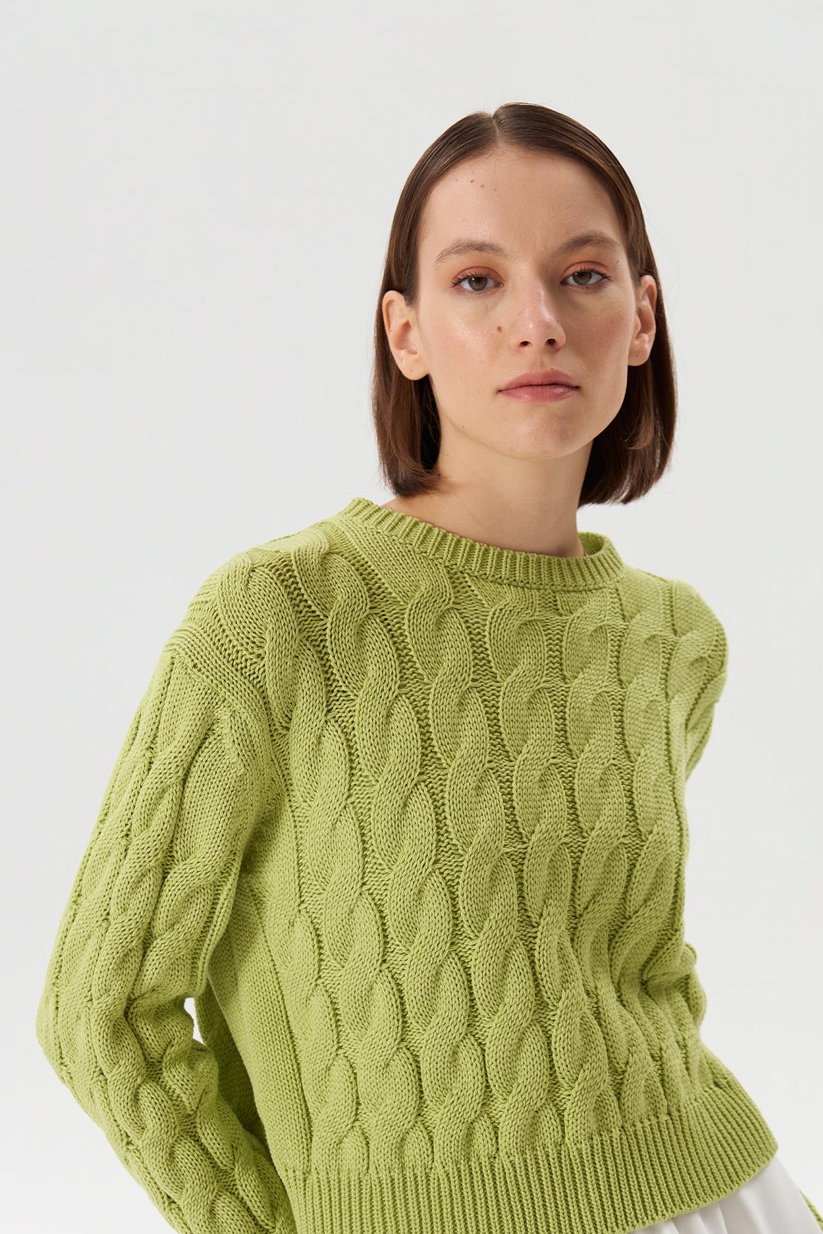 LAURA KNITTED SWEATER GREEN