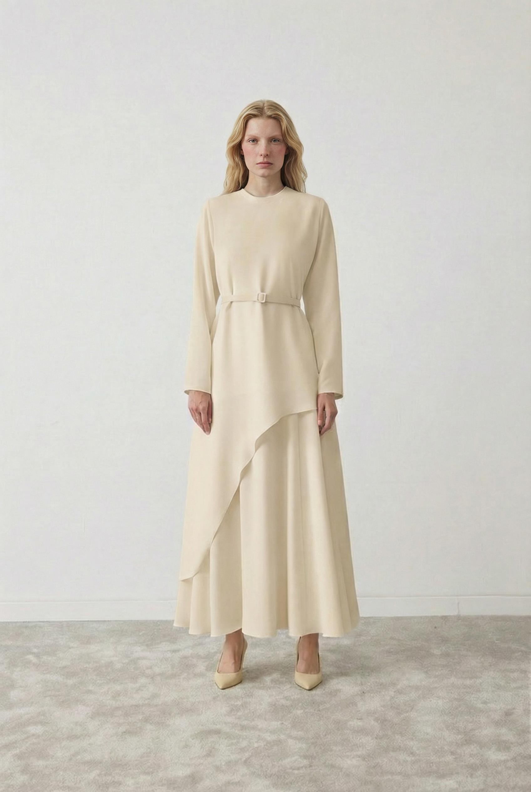 MELIN ASYMMETRICAL SKIRT SET WHITE