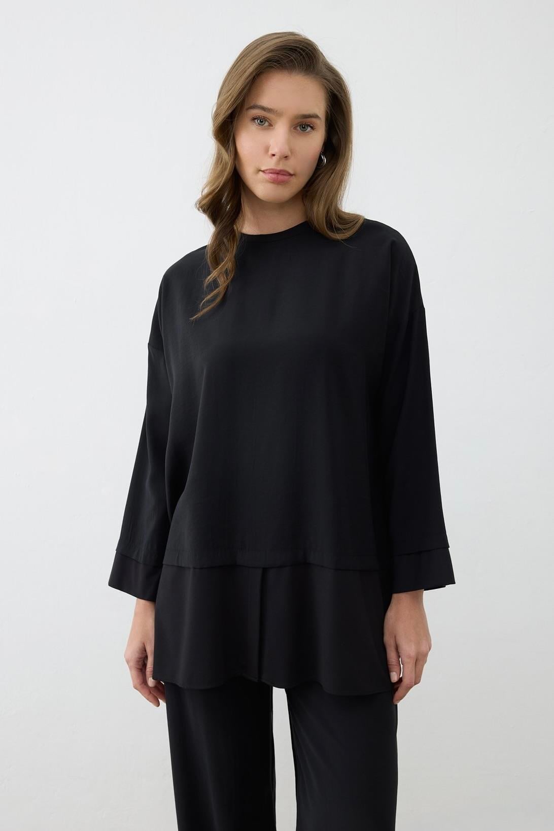 MİORİ STRADA PANTOLONLU MODAL TAKIM SİYAH