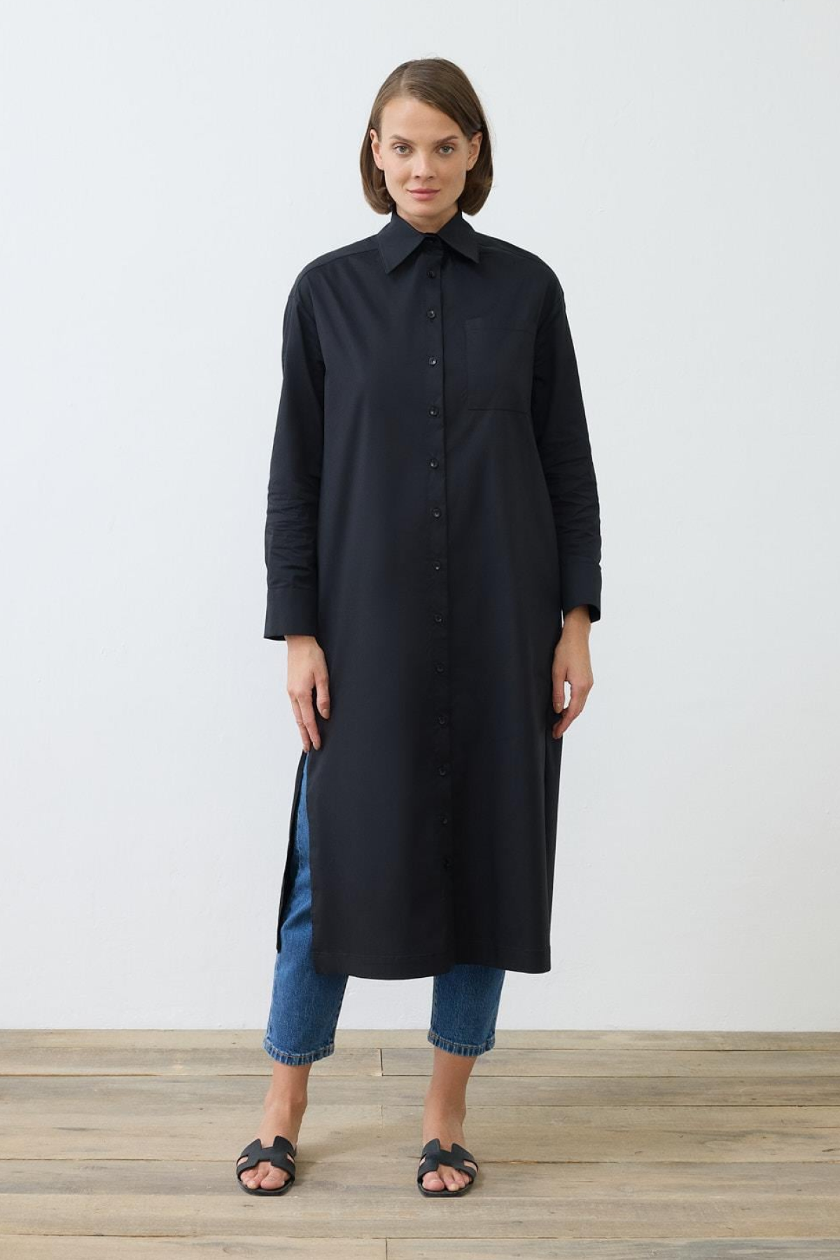 NOVA UZUN GÖMLEK SİYAH