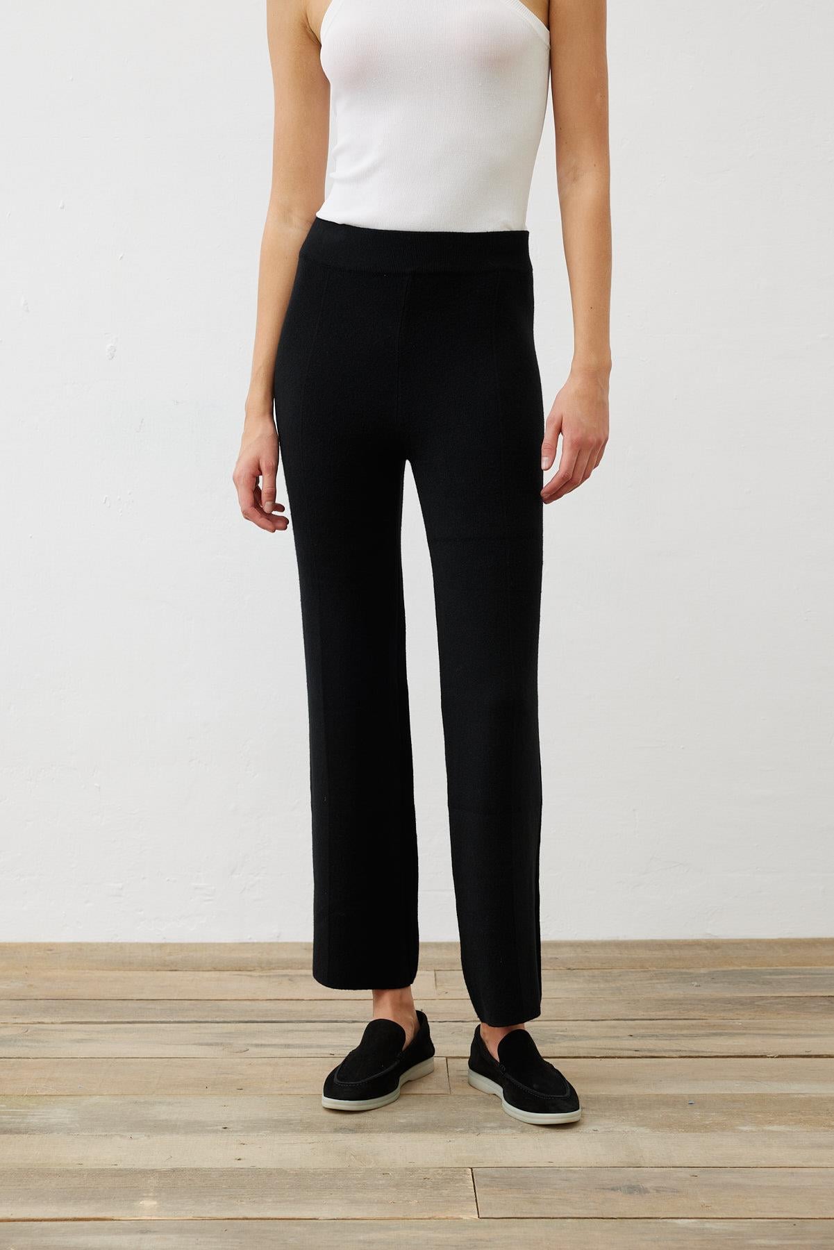PREMIUM SELECTION TRİKO BOL PAÇA PANTOLON SİYAH