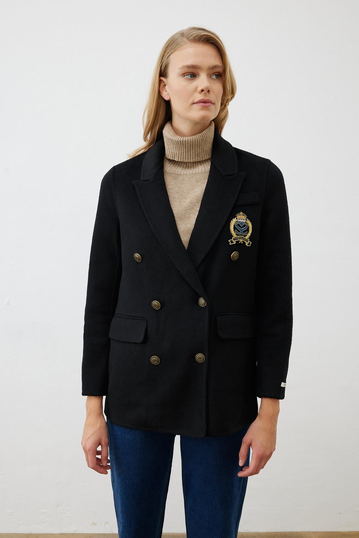 PREMIUM SELECTION YÜN KAŞMİR BLAZER CEKET SİYAH