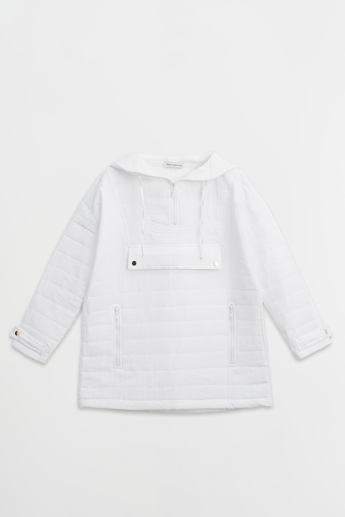 ROSSA KAPİTONE SWEATSHIRT EKRU