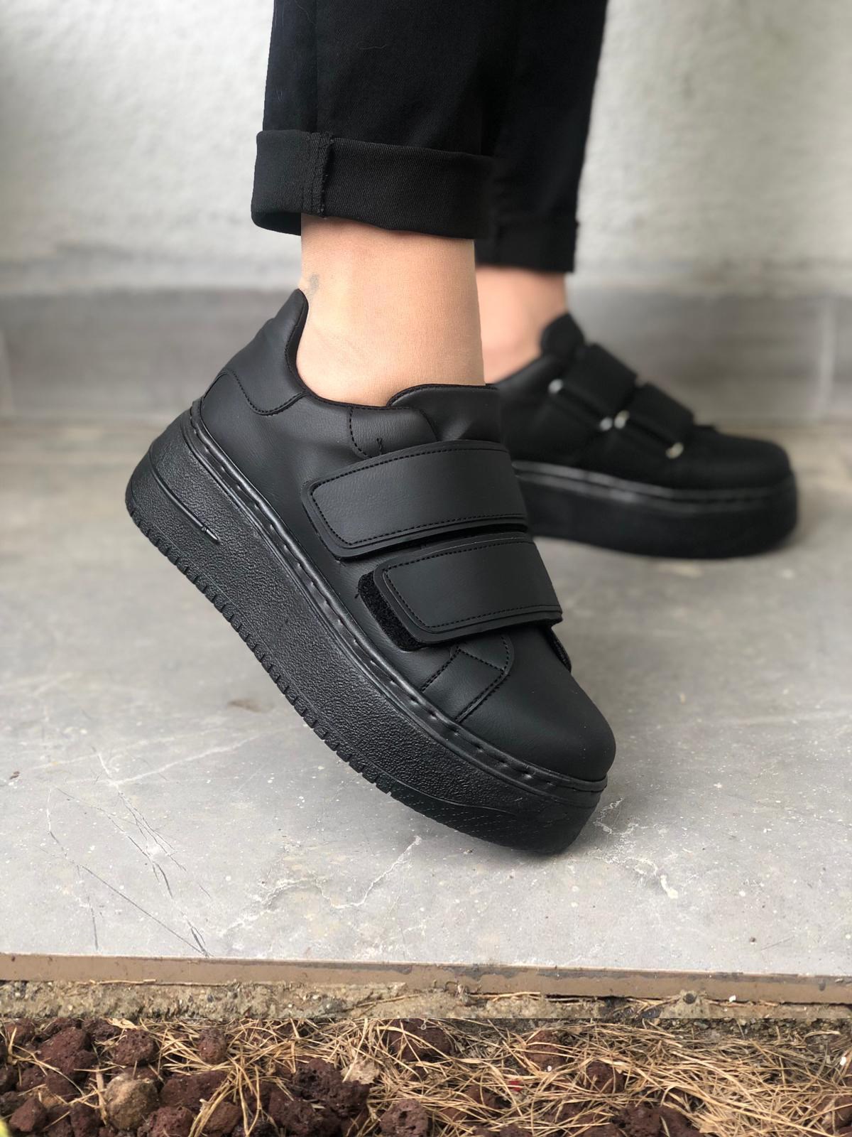 Kadın Siyah Sneaker Kalın Taban Spor Ayakkabı Miva - Bitmedeniste.com