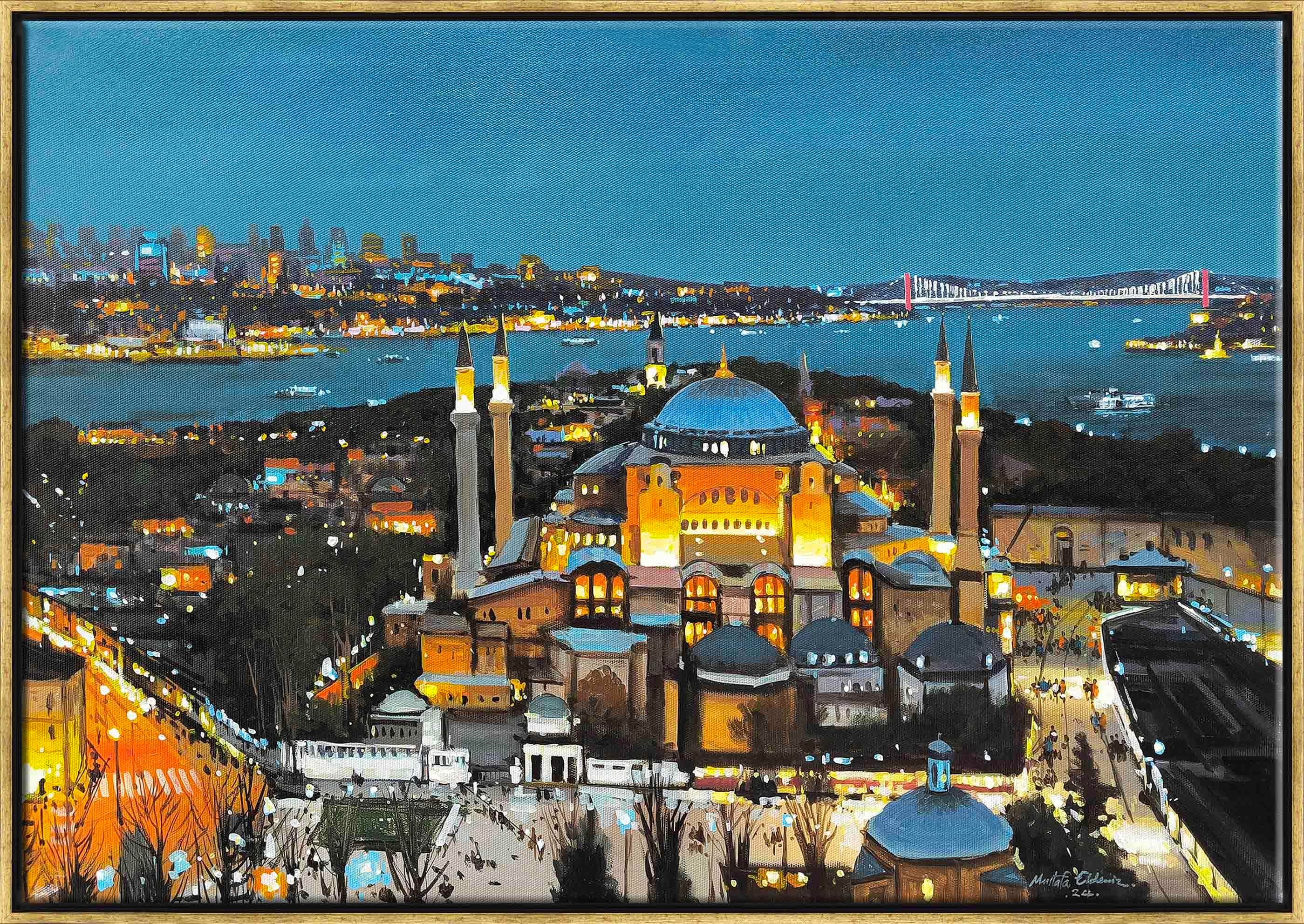 Ayasofya'da Akşam | Yağlı Boya Tablo