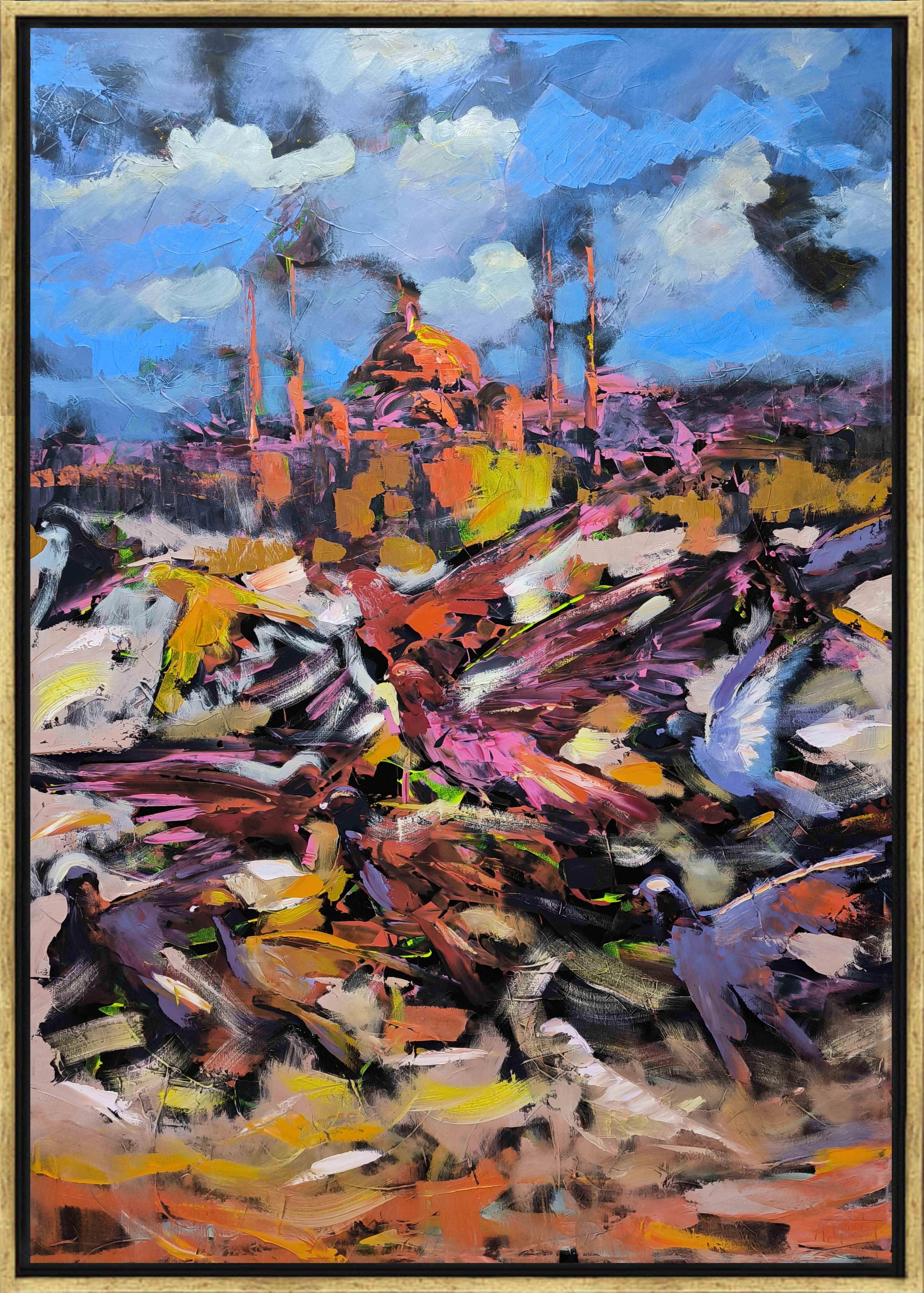 Ayasofyanın kuşları  | Yağlı Boya Tablo