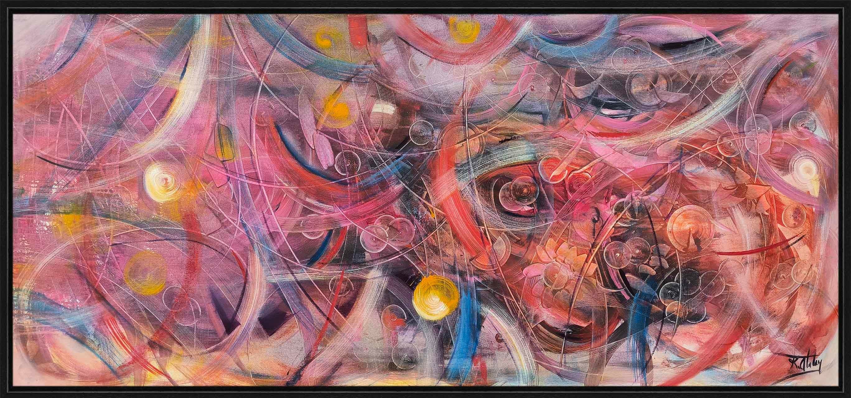 Bordo Akış | Yağlı Boya Tablo